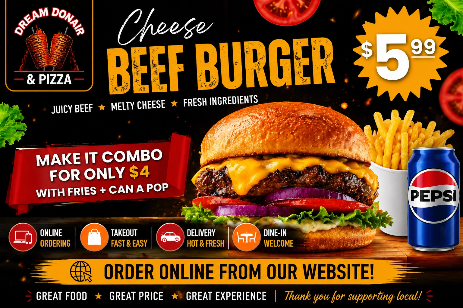 Dream Donair and Pizza special offer in Argyll, Edmonton