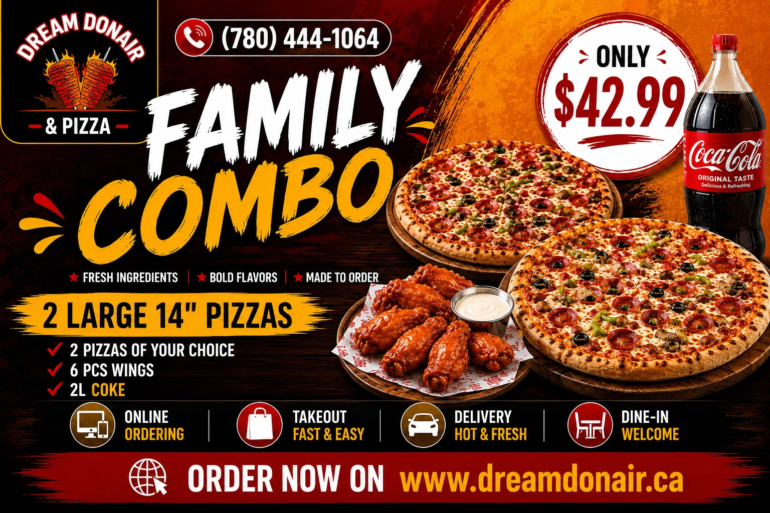 Dream Donair and Pizza special offer in Argyll, Edmonton