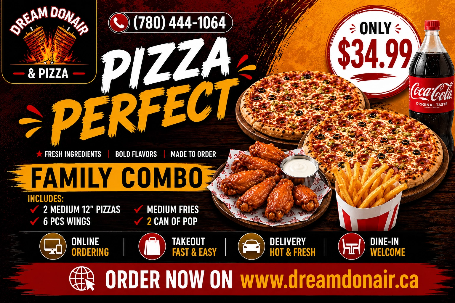 Dream Donair and Pizza special offer in Argyll, Edmonton