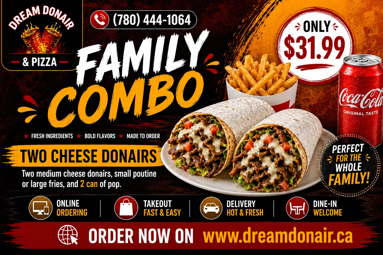 Dream Donair and Pizza special offer in Argyll, Edmonton