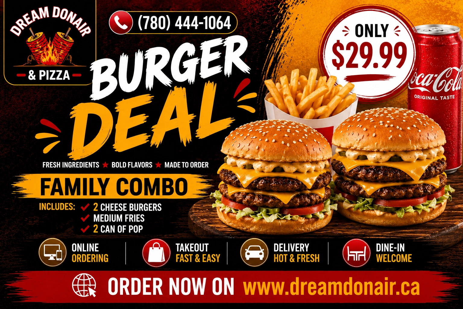 Dream Donair and Pizza special offer in Argyll, Edmonton